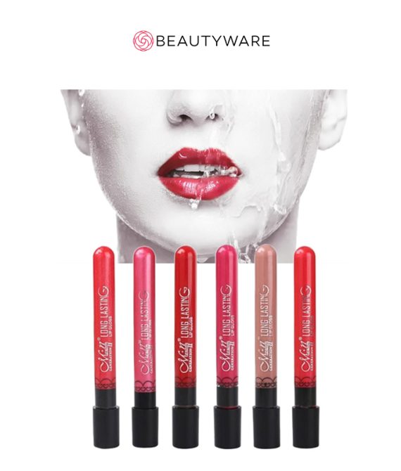 Σετ 6τεμ Αδιάβροχο Ματ Lip Gloss Μακράς Διάρκειας (Beauty 10152)