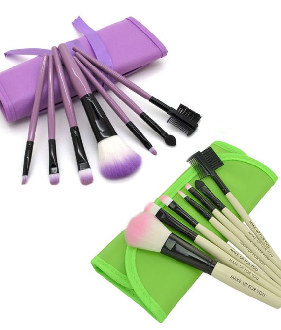 7 Πινέλα Μακιγιάζ με Θήκη σε διάφορα χρώματα Beautyware