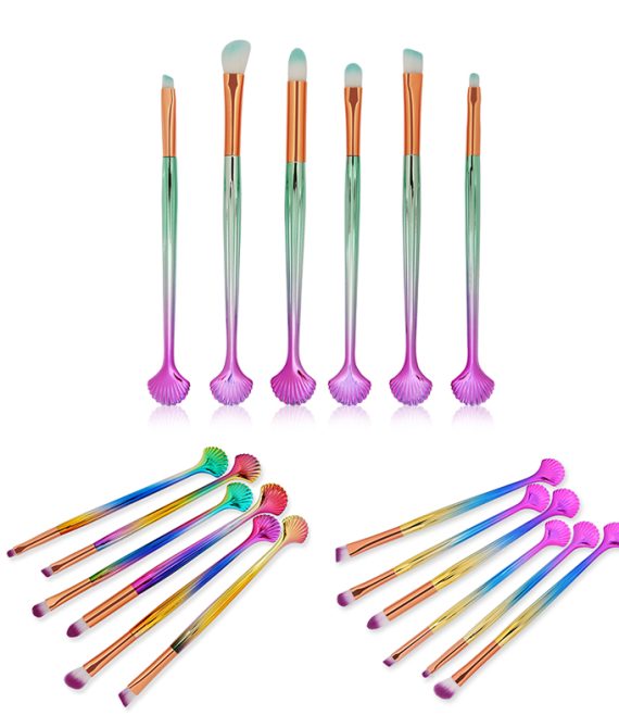 6 Πινέλα Μακιγιάζ με Σχέδιο Κοχύλι Beautyware
