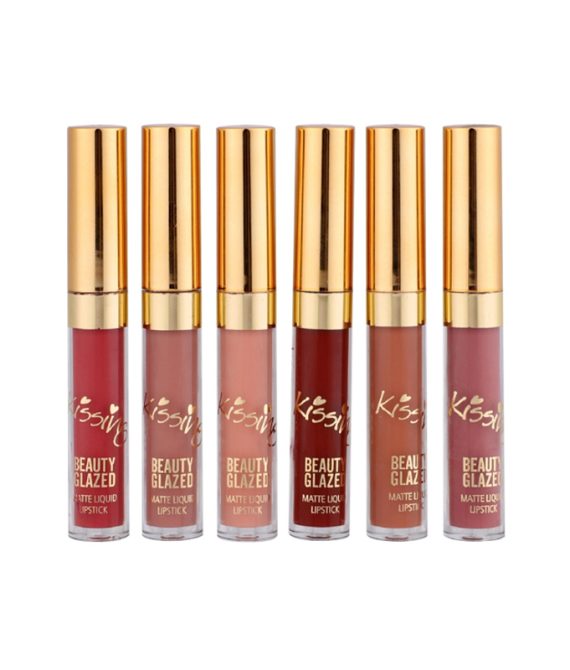 BEAUTY GLAZED Σετ Κραγιόν 6 Αποχρώσεων 10g