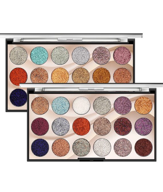 MISS ROSE Παλέτα 18 Χρωμάτων Σκιές Ματιών με Glitter 32g