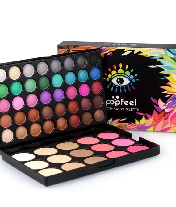 Popfeel Παλέτα 55 Χρωμάτων με Shimmer Σκιές, Πούδρες και Ρουζ 190g