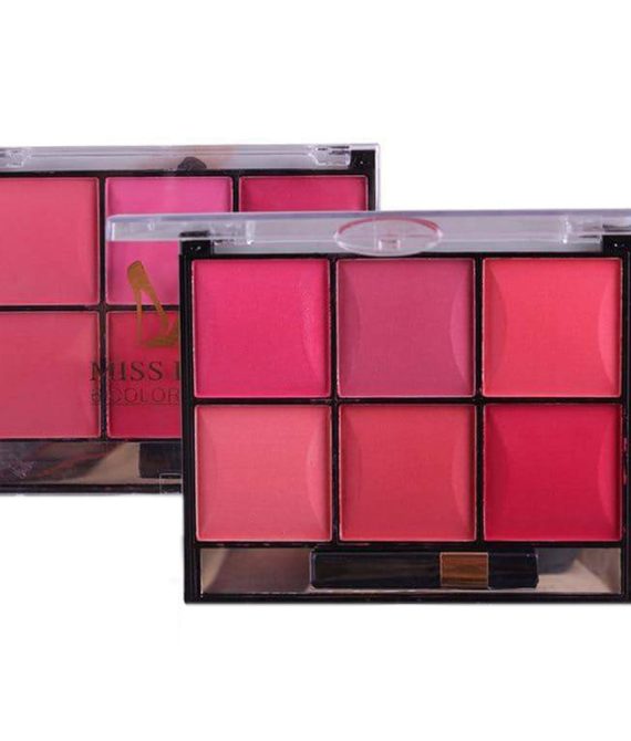 MISS ROSE Παλέτα Ρουζ 6 Χρωμάτων 50g