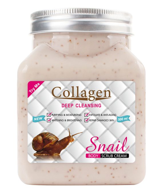 COLLAGEN SNAIL BODY-SCRUB ΜΕ ΒΛΕΝΝΑ ΣΑΛΙΓΚΑΡΙΟΥ & ΣΚΟΝΗ ΚΑΡΥΔΙΩΝ 500ML