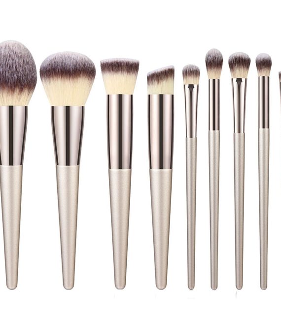 9 Πινέλα Μακιγιάζ και Contouring με Ξύλινες Λαβές
